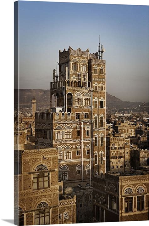 Yemen, North Yemen, Sanaa, Tower House, typical Yemeni architecture Wall Art, Canvas Prints ...