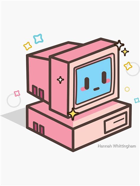 "Kawaii Computer" Sticker for Sale by Tanaie | Redbubble