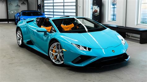 2022 Lamborghini Huracán EVO RWD Spyder in Blu Symi! - YouTube