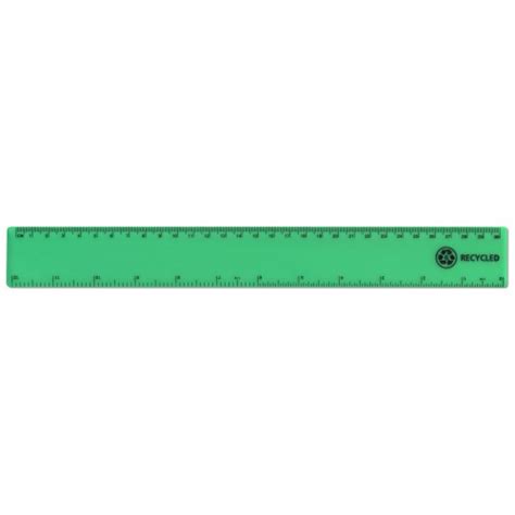 2"/30cm Green Recycled Plastic Ruler