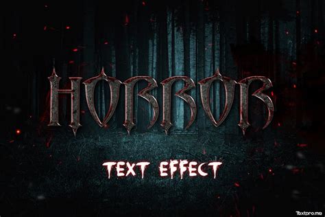 Create a cinematic horror text effect