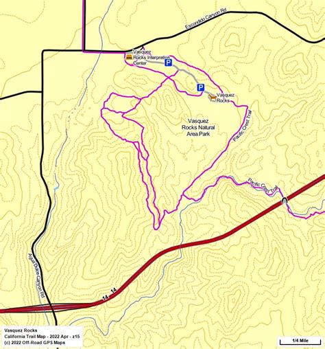 Vasquez Rocks - California Trail Map