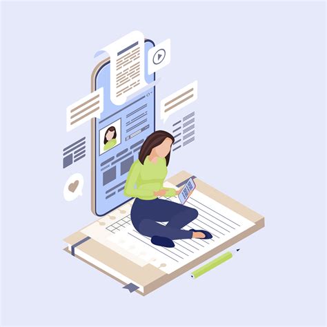 Content marketing isometric 1630564 Vector Art at Vecteezy