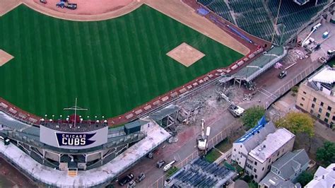 Wrigley Field bleachers tumbling down for renovation | abc7chicago.com