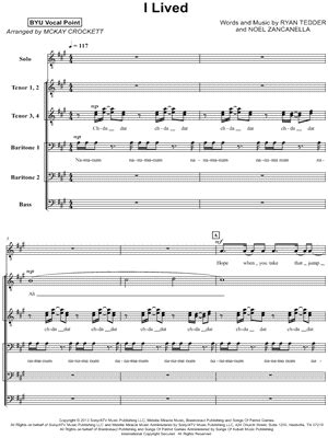 "I Lived" Sheet Music - 7 Arrangements Available Instantly - Musicnotes