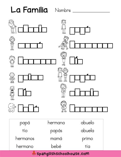 La Familia Worksheet In Spanish - Zipworksheet.com