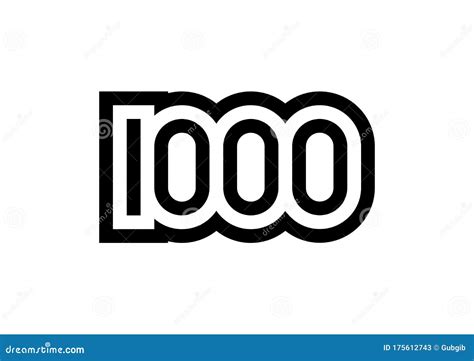 Number 1000 Vector Icon Design Stock Vector - Illustration of symbol ...