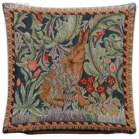 Hare - William Morris & Co - Tapestry cushions - Mille Fleurs Tapestries