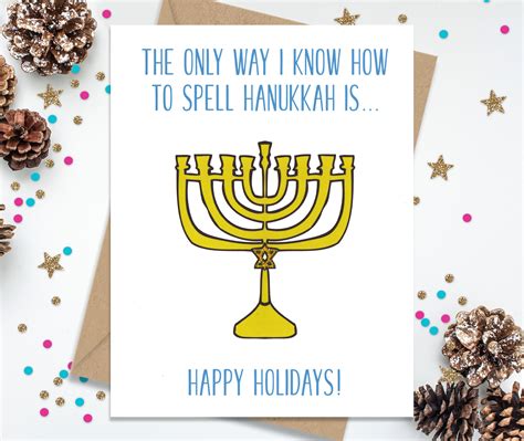 Hanukkah Card Chanukkah Card Funny Hanukkah Card Card for | Etsy