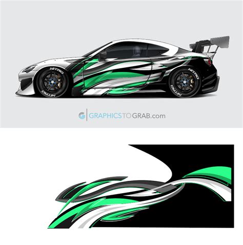 Race car vector wrap design