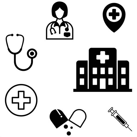 collection of Hospital signs 16595063 Vector Art at Vecteezy