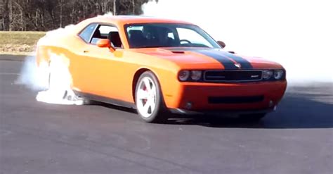 DODGE CHALLENGER SRT8 INSANE BURNOUT | Hot Cars