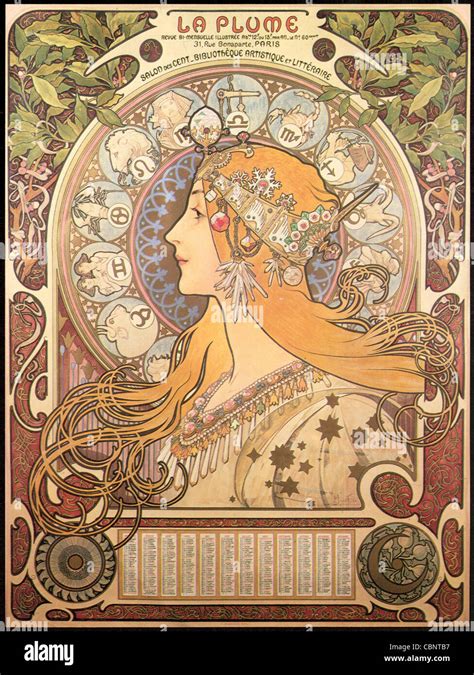 Alphonse Mucha Zodiac Stock Photo - Alamy