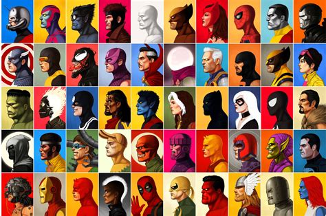 1364x768 resolution | assorted color character illustration, Marvel ...