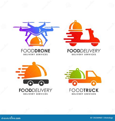 Food Delivery Logo Design Template Stock Vector - Illustration of element, company: 135330960