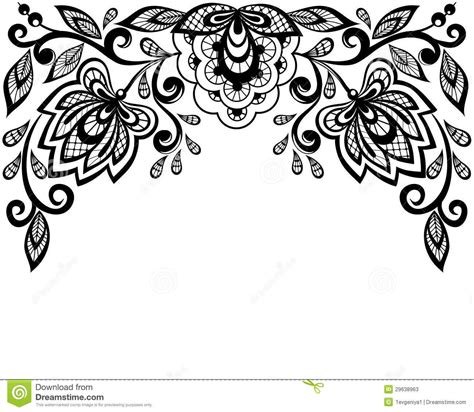 leaves-clip-art-black-and-white-border-black-white-lace-flowers-leaves-isolated-white-29638963 ...