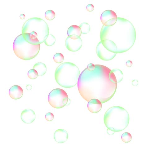Water Bubbles Transparent Vector Design Images, Realistic Transparent Bubbles Water, Bubble ...