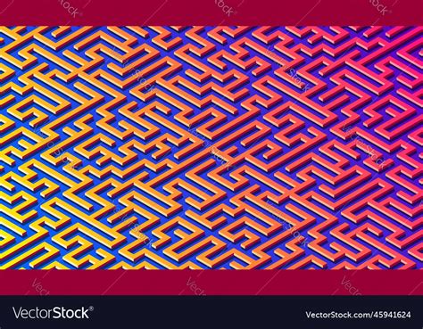 Maze pattern abstract background with vibrant Vector Image