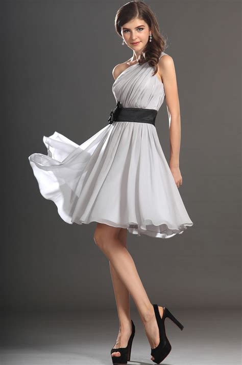 eDressit New Gorgeous One shoulder Light Grey Cocktail Dress Party Dress (04131608) | Gray ...