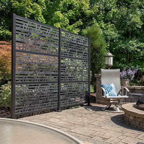 Barrette Outdoor Living 2 ft. x 4 ft. Matte Black Aluminum Decorative ...