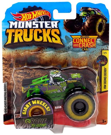 Hot Wheels Monster Trucks HW Demo Derby Torque Terror 164 Die-Cast Car ...