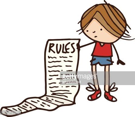 Boy With List Of Rules Stock Clipart | Royalty-Free | FreeImages