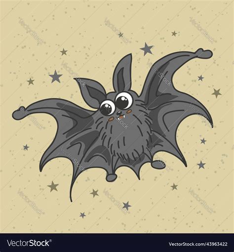 Cute vampire bat for halloween cartoon child Vector Image