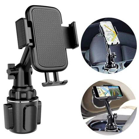 Car Cup Holder Phone Mount Cell Phone Holder Universal Adjustable Cup ...