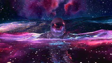 Astronaut Floating In Space Mobile Live Wallpaper