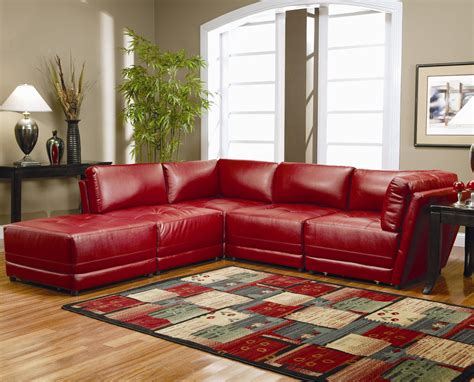 15 The Best Red Faux Leather Sectionals