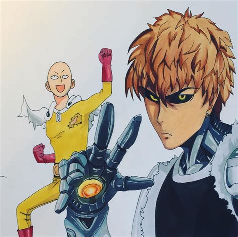 Genos and Saitama from One Punch Man | One punch man, Anime, Anime drawings