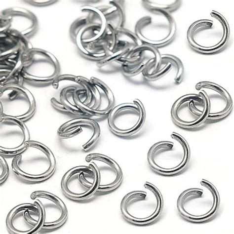 Stainless Steel Jump Rings 6mm x 1mm - Open 18 Gauge - 500 Rings - SS0 | Bohemian Findings