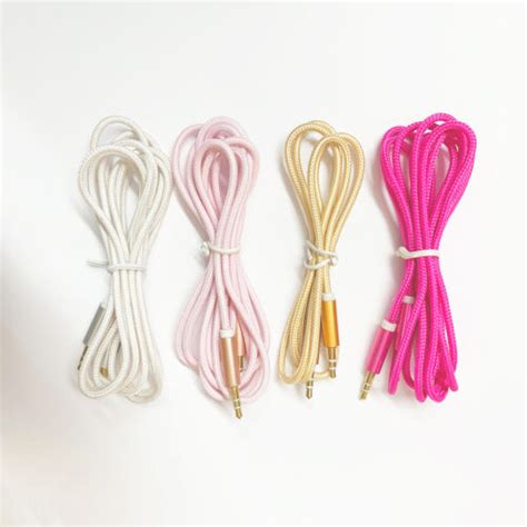 3ft 6ft Braided Aux Cord 3.5mm Male Auxiliary Case Friendly For Car Headphones | eBay