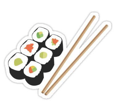 'Sushi rolls with chopsticks' Sticker by ilovecotton | Anime stickers ...