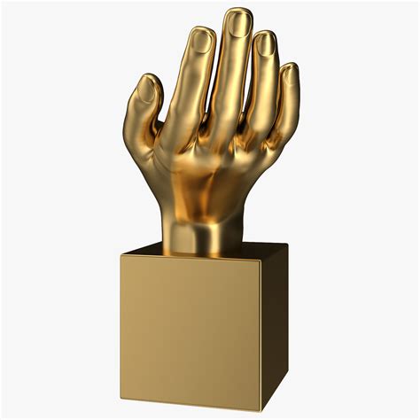 Golden Hand Statuette 3D Model $49 - .obj .unknown .fbx .3ds .max - Free3D