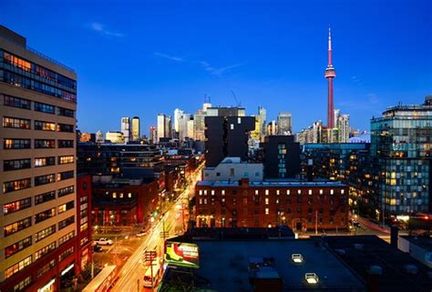 Blue hour in the city of cranes | King West, in Toronto. | Flickr