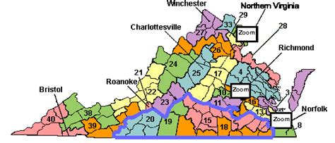 Map Of Virginia Senate Districts | Map Of Us Western States