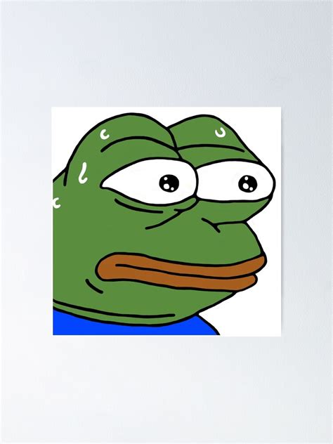 "monkaS Twitch Emote" Poster for Sale by mattysus | Redbubble