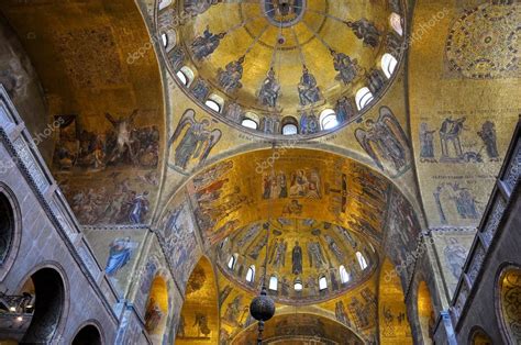 Interior of St Mark's Basilica in Venice, Italy. Stock Photo by ...