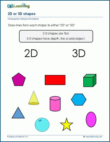 Free 3 Dimensional Shapes Worksheets