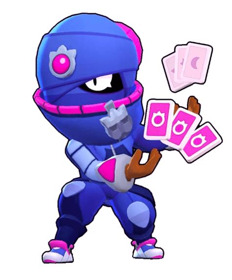 Street Ninja Tara is making cards hover : Brawlstars