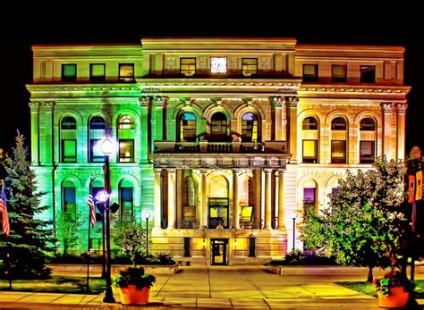 Valparaiso County Building under floodlights. courtesy of Edward Byrne ...