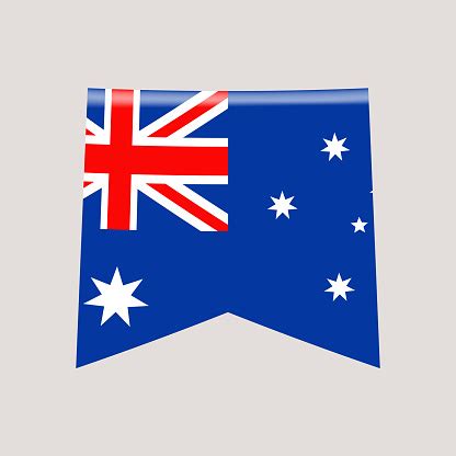 Bendera Sudut Australia Ilustrasi Vektor Bendera Nasional Terisolasi ...