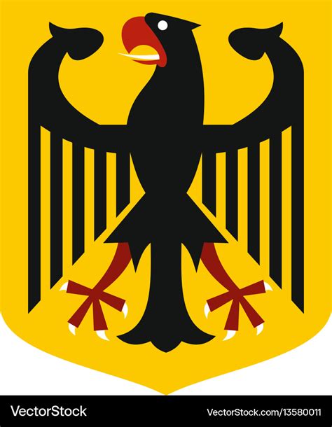 Coat of arms of germany icon flat style Royalty Free Vector