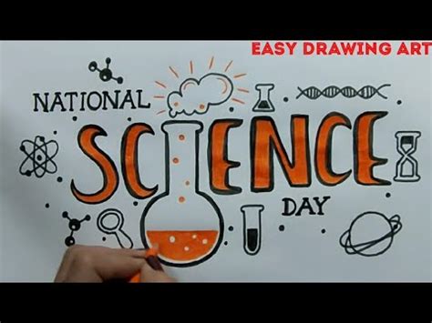 how to make national science day poster drawing - YouTube