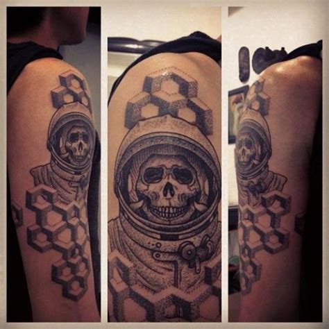 Astronaut Skull Tattoo by Gregorio Marangoni Gorgeous Tattoos, Love ...