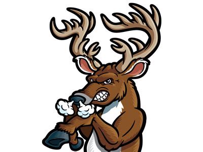 angry deer cartoon - Clip Art Library