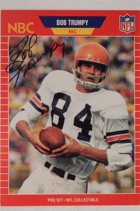 Bob Trumpy Autograph 1989 NFL Pro Set NBC Announcer #26 Signed Card 16J