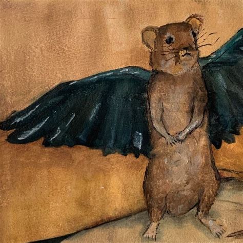 Taxidermy Rat Bird Watercolour Painting, Cursed Image - Etsy