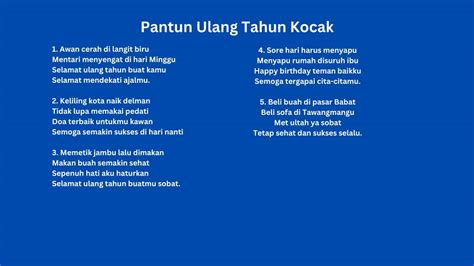 20 Pantun Ulang Tahun Lucu, Kocak, dan Seru